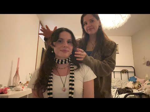 ASMR hair and face relaxation! 🖤🤍