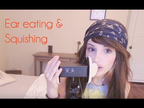 ASMR // Squishing & Ear Eating - Binaural mouth sounds // cherrycrush