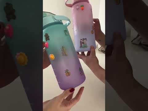 Decorando a garrafa de 2L aesthetic com stickers #shorts