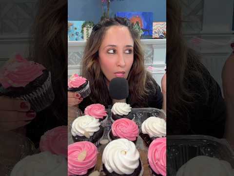 ASMR Frosting Mukbang but make it healthy #asmr #mukbang #cupcake