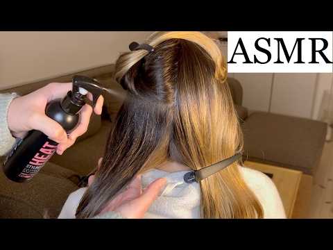 ASMR | LOTS of Spraying, Sectioning & Wet Hair Combing For Tingles (No Talking)