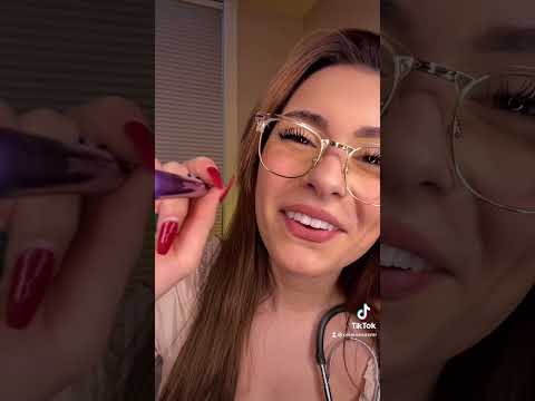 ASMR The TMI Nurse 💀🩺 Medical Roleplay #shorts medical exam, eye exam, ASMR TIKTOK