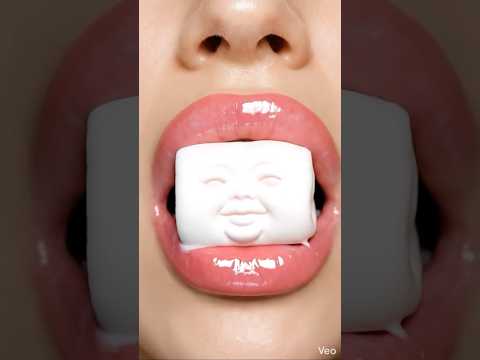 Extreme Marshmallow Mouth Sounds ASMR... #ai #asmr #satisfying
