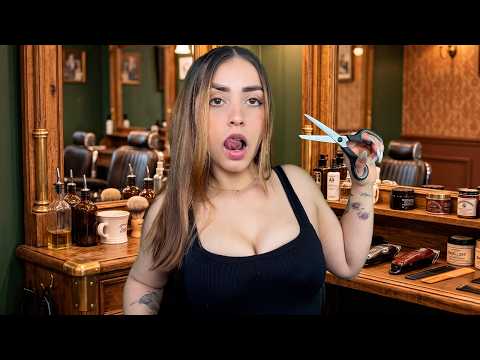 ASMR BARBER💈ASMR Visual + Espuma de afeitar 🫦 (Sonidos muy relajantes)