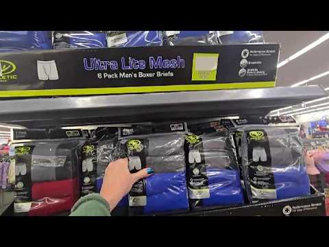 ASMR | Crinkling Plastic Socks & Underwear Packs in Walmart (Soft Spoken)