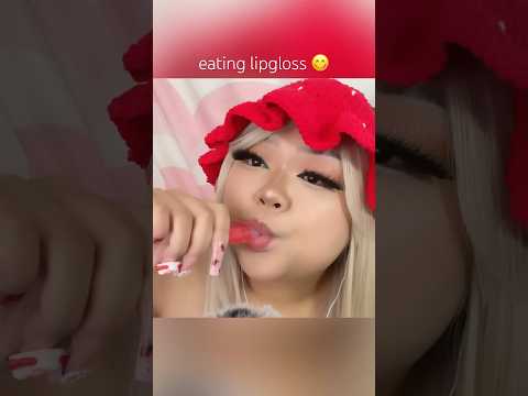 lipgloss mukbang #asmr #mukbang #mouthsounds