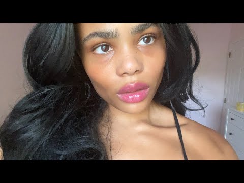 asmr NYX lipgloss application + rambles