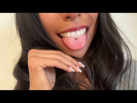 Semi inaudible whisper || mouths sounds playing with my tongue ring 😛 