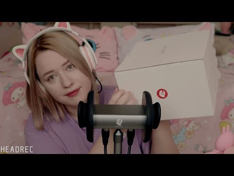 ASMR Mic Test & Review Headrec Binal 2 ( Tanti triggers! )