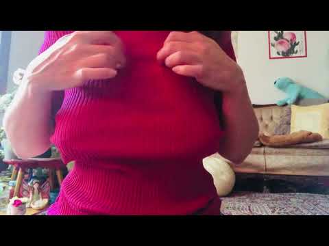 ASMR with bra shirt scratching