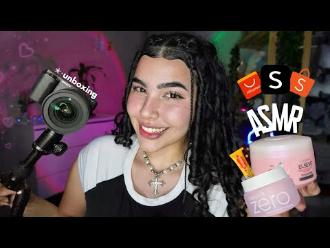 ASMR: MOSTRANDO COMPRINHAS DO MÊS 🛍️💸 | shein, shopee, aliexpress, farmácia…