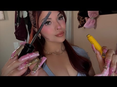 ASMR: Braiding Your Hair Back 🎀 Parting, Rubber Bands, Clipping✨ Hairstylist Roleplay 