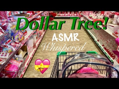 ASMR Dollar Tree Shopping!~Valentines! (Whispered Version) Shop With Rebecca!