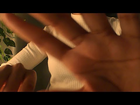 ASMR close-up hand movements - mouth & breathing sounds 👋👄