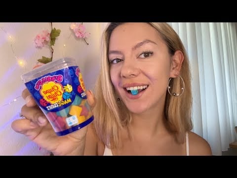 ASMR This Gum Changes Color When You Blow?!🧊💗