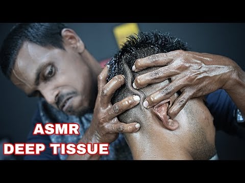 Deep Tissue Head Massage With Lots Of Oil | Neck Crack | ASMR Head And Neck Massage By Strong Hand