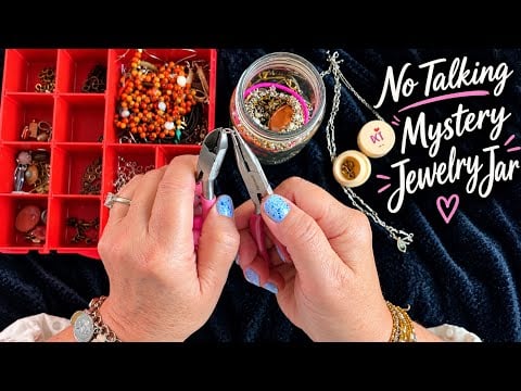 ASMR Mystery Jewelry Jar & Salvage! (No Talking  Version) Jewelry Tinkering & Tinkling ✨ 