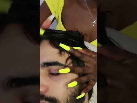 Dandruff scratching & removal #asmr #relax #fyp #foryoupage #viral #explorepage #nails #hair