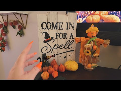 ASMR Lo-fi Walk And Tap-Halloween Decorations Tour