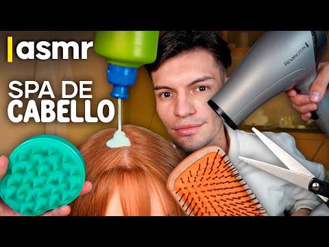 ASMR español ATENCIÓN PERSONAL para dormir spa de cabello