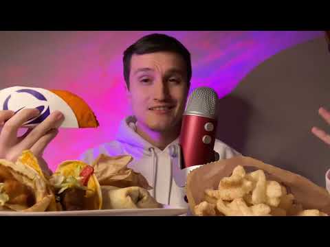 ASMR HUGE Taco Bell  Food 🔔💤 (mukbang)