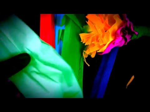 LATEX GLOVES with the soft tingles of💚💙 colourful💜💛 crêpe paper [[ASMR]]