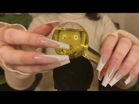 *one minute asmr* ice globe tapping (no talking)