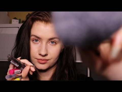 ASMR Doing Your Makeup Roleplay (whispered & soft spoken)