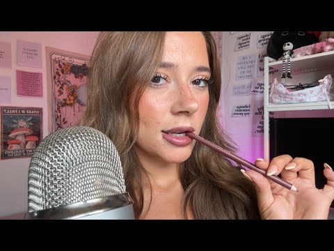 ASMR lets do my makeup together / whispers, tapping & mouth sounds 
