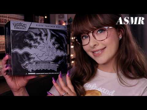 ASMR 🌑 Pitch Black ETB | Pokemon Card Box Opening to Relax You ✦  Whispers, Tapping & Crinkles