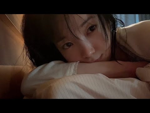 ASMR 감기에 걸려서 침대와 한몸이 된 사람... 🌀🌀 속삭임 내레이션 더빙 V log