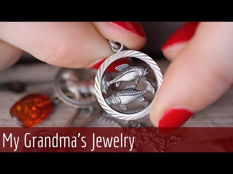 Antique Necklace Collection & English Ear To Ear Whispering - ASMR