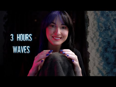 3 HOURS OF WAVE TOWEL SOUNDS ASMR   NO TALKING