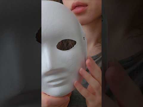 ASMR Spit Painting on a Mask 🎭 (Extreme Tingles) #asmr  #asmrshorts  #spitpainting  #tingles