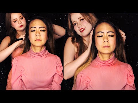 ASMR Gorgeous Hair Brushing & Scalp Massage w/ Fair & Lina, Ultra Relaxing, Soft Whispers