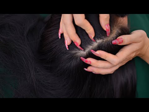 ASMR Dandruff Scratching, Get Rid Of Dandruff On Black Hair Relaxing For Sleep