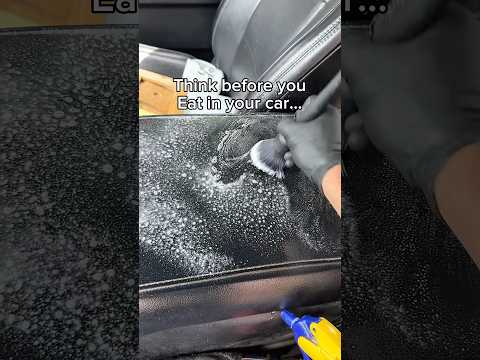 Think before  you eat in your car… #fyp #reel #satisfying #cardetailing