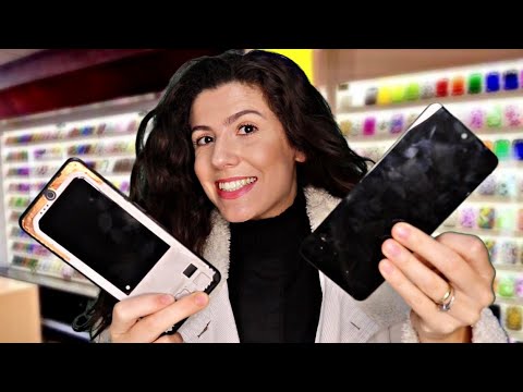 ASMR | APLICANDO PELÍCULA NO SEU CELULAR EM UMA LOJA DUVIDOSA