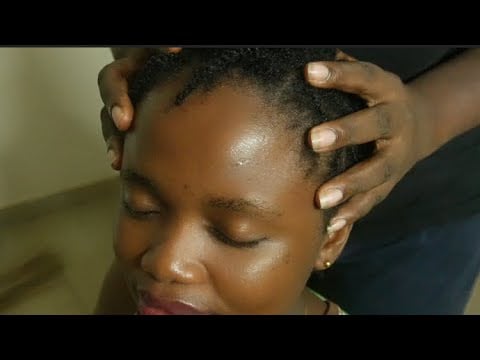 ASMR Scalp Scratching, Brushing, Oiling and Scalp Massage 💆🏾‍♀️