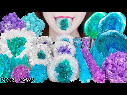 【ASMR】【咀嚼音 】GEODE DESSERTS GEODE COOKIE CAKE  CHOCOLATE MUKBANG 먹방 食べる音 EATINGSOUNDS NOTALKING