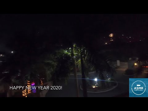 Happy New Year 2020 | Puerto Rico Fireworks Show | ASMR Night Sounds