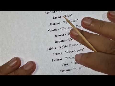 The Best NAMES with LATIN Origins and Meanings | ASMR soft spoken