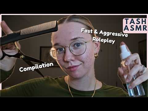 ASMR Fast & Aggressive Roleplay Compilation (Haircut, Massage + More!)