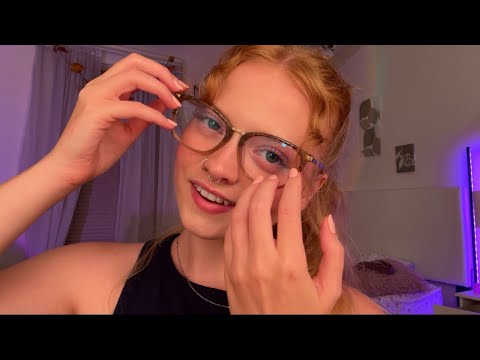 ✨ASMR ✨~ TAPPING ON MY GLASSES W RELAXING WHISPER RAMBLE 👓💤