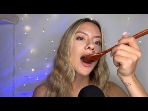 ASMR EATING YOUR FACE 🤩 | Wooden Spoon (Mouth) Sounds