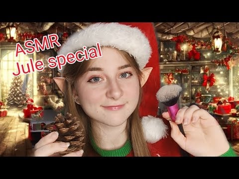 Dansk ASMR, julenisse hjælper dig med at sove ( tapping, mouthsounds og brushing)