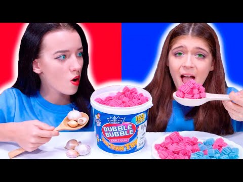 ASMR Big Spoon VS Small Spoon Mukbang Food Challenge