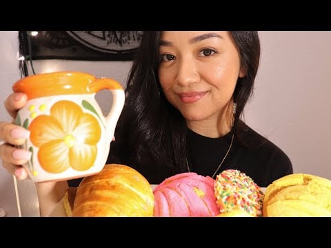 ASMR✨eating mexican sweet bread🥐☕️✨
