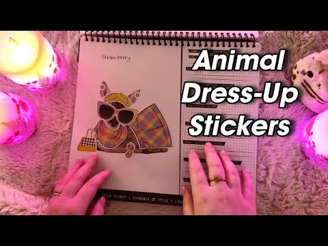 ASMR Relaxing Animal Dress-Up With Stickers