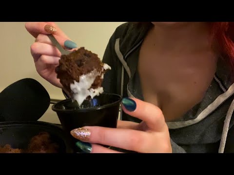 ASMR Eating Pancake Puppies, Mouth Sounds, Chewing Sounds, Gulping, Talking